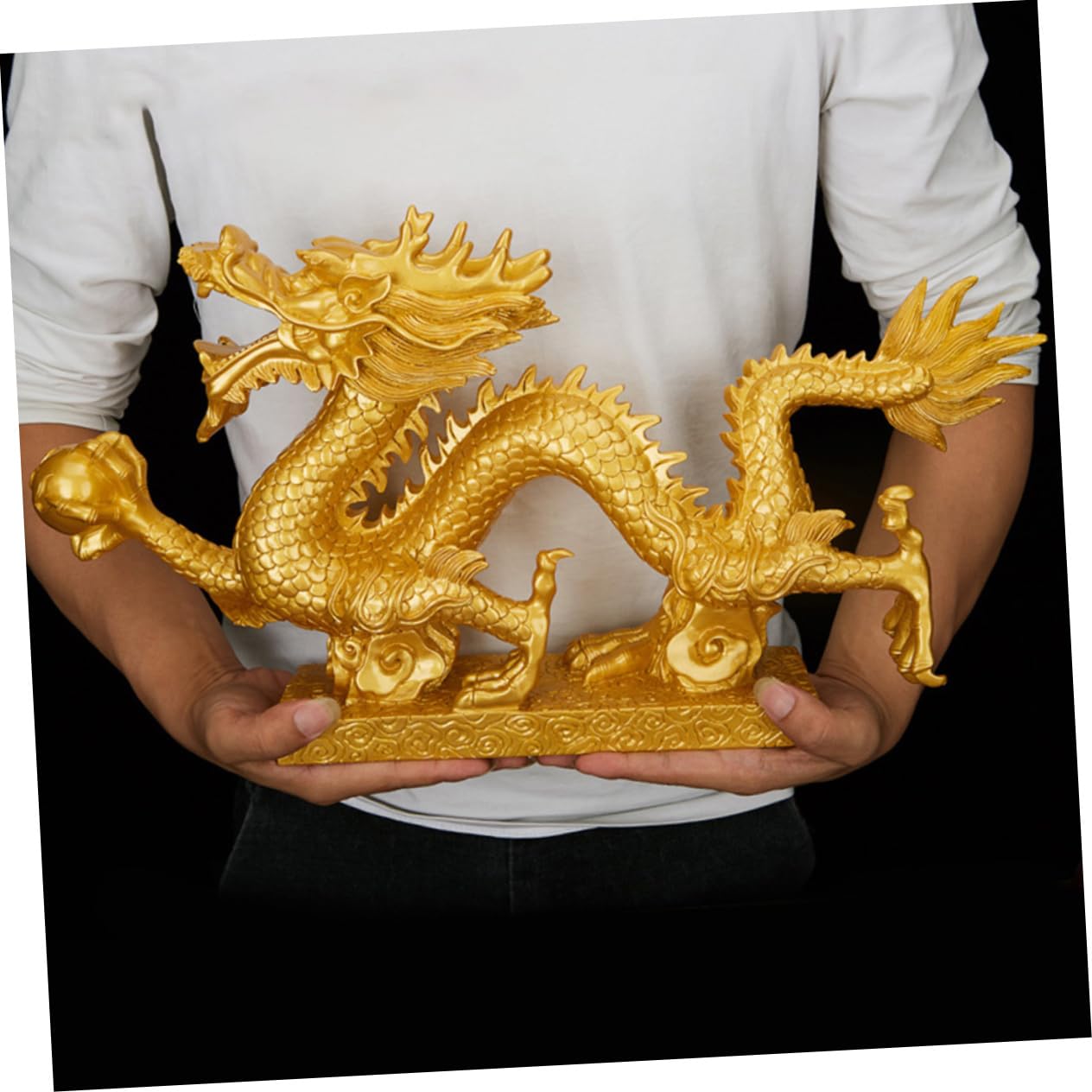 Amazon.co.jp: OFFSCH 樹脂製ドラゴンの像 置物 装飾品 デスクトップ