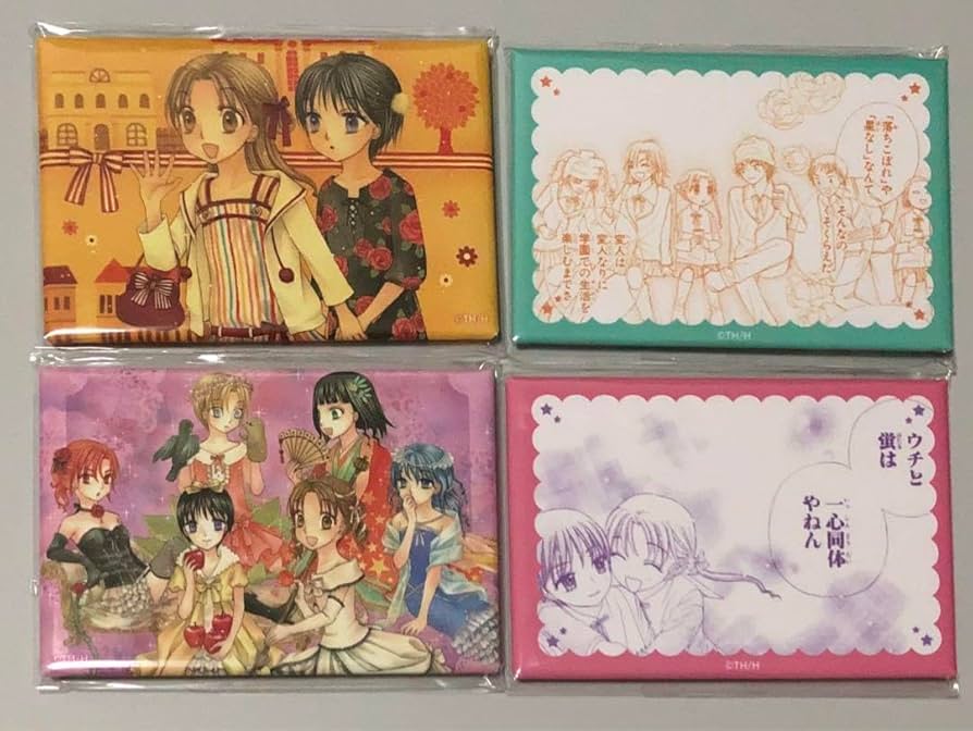 学園アリスまとめ売り複製原画スクエア缶マグネット