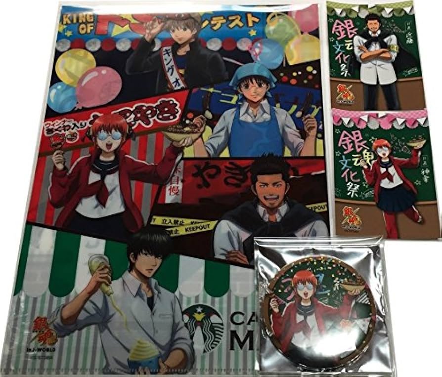 Amazon.co.jp: 銀魂 J-WORLD 銀魂高校文化祭 A4クリアファイル & 缶