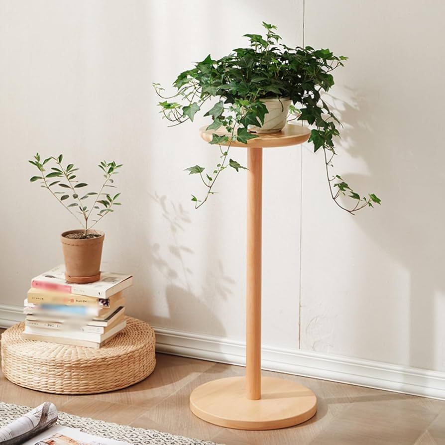 Amazon｜[GZGZ] 花台 フラワースタンド 木製 天然木 サイドテーブル