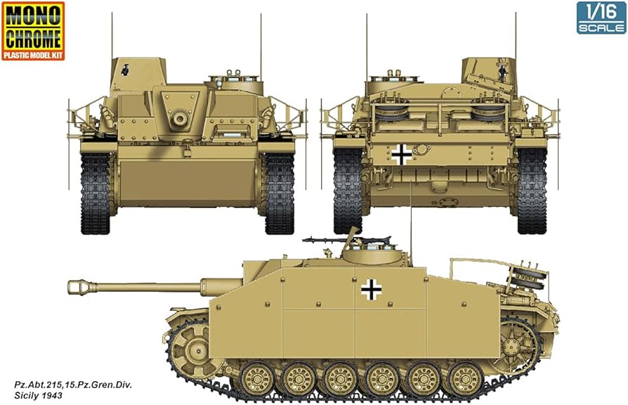 Amazon | モノクローム 1/16 ドイツ軍 III号突撃砲 G型 プラモデル