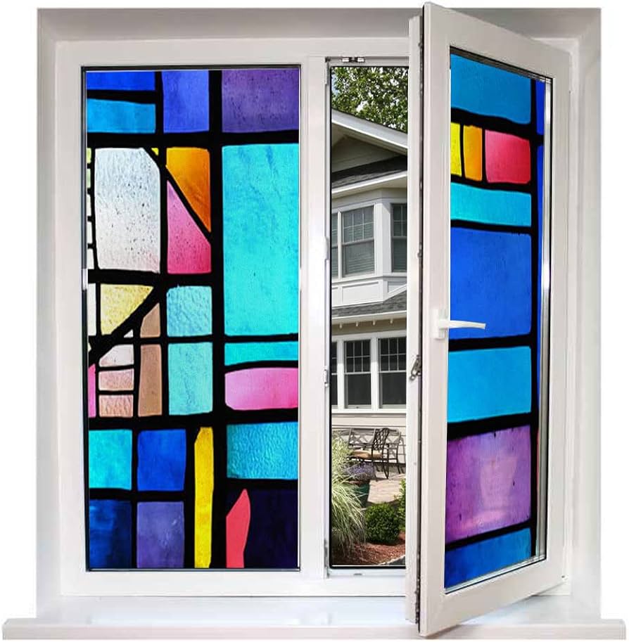 Amazon｜ステンドグラスフィルム カラフルなアクリルサンプル 窓