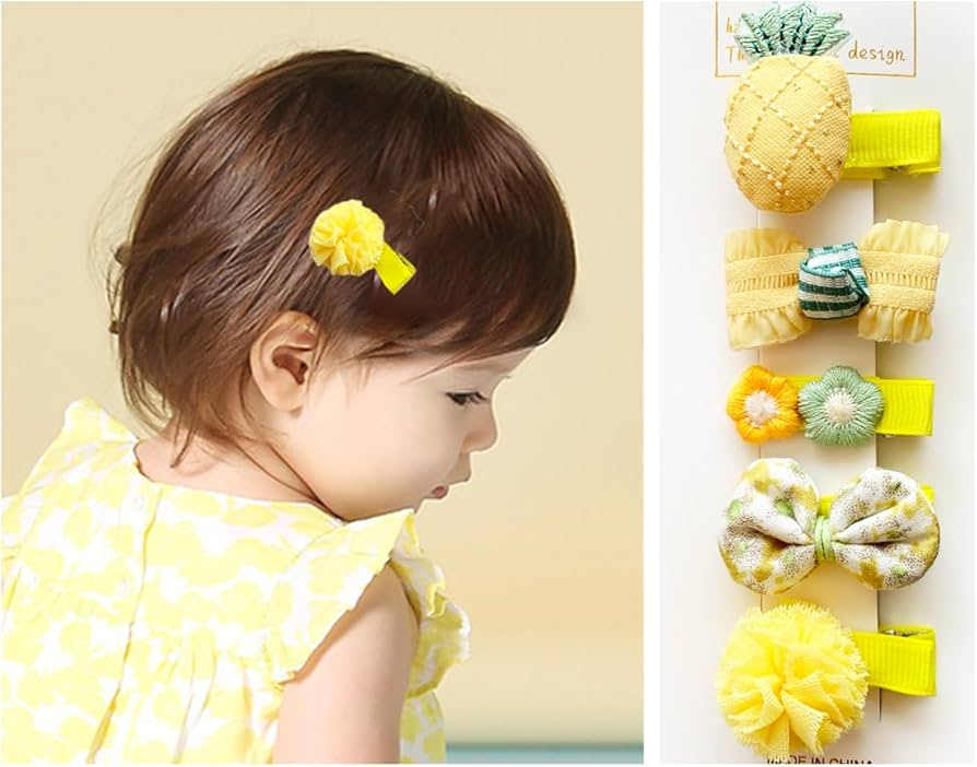 Amazon.co.jp: Shomty 5点セット 赤ちゃん ベビー ヘアクリップ