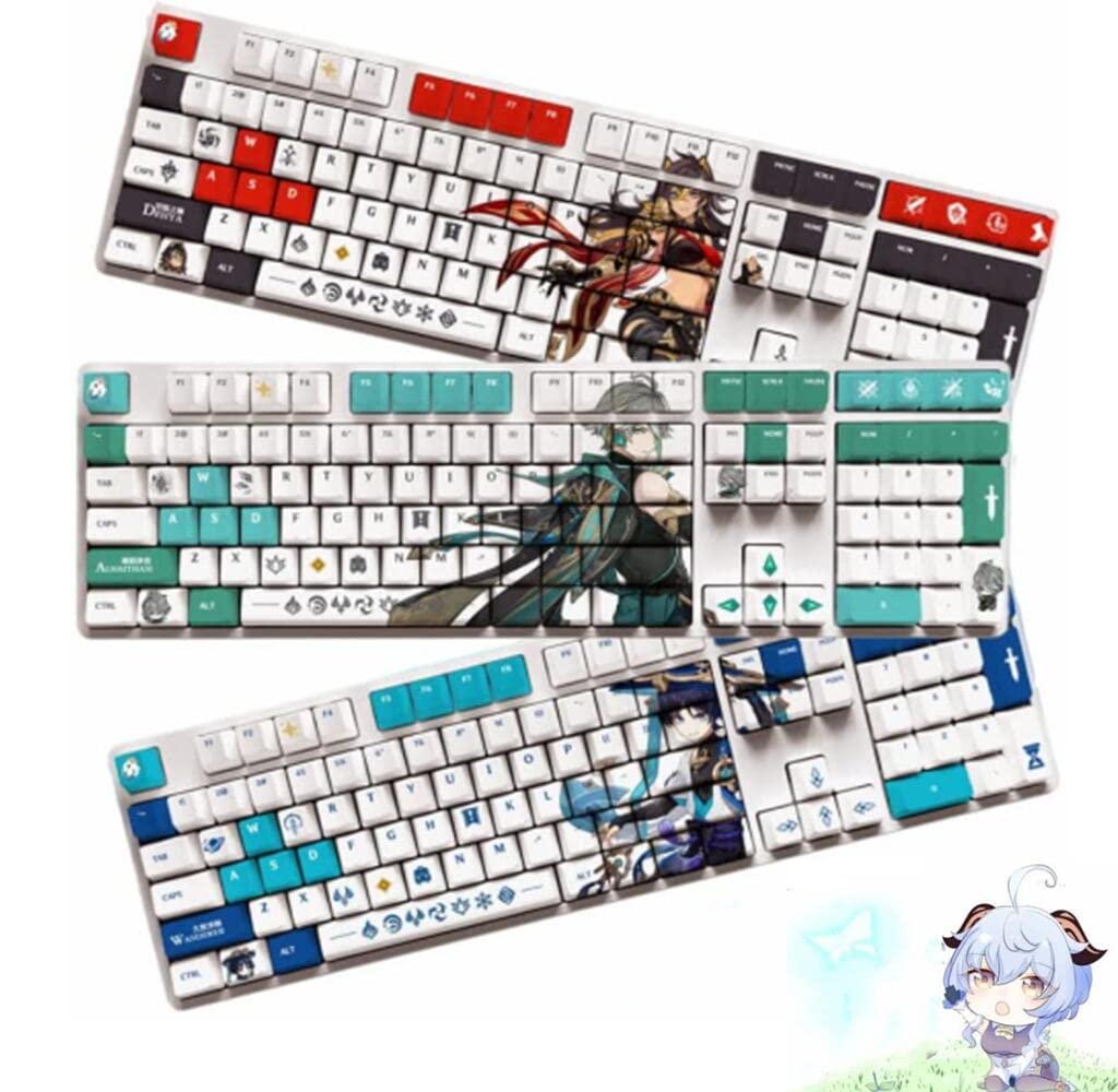 Amazon | 原神グッズ キーボード 原神風 全キャラクター PBT染め 昇華