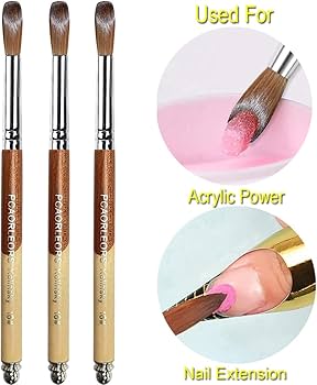 Amazon | PCUORLEORS アクリルネイルブラシ コリンスキー 100%ピュア