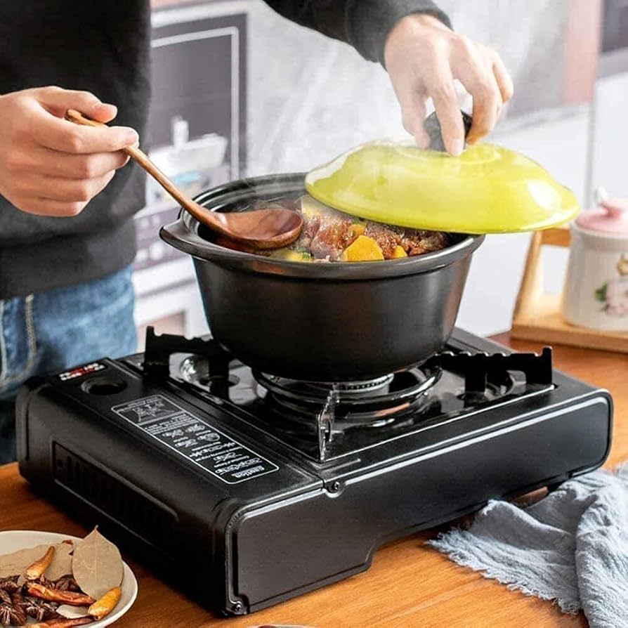 Amazon｜ホブ付き陶磁器鍋、カラフルな蓋付き土鍋、焦げ付き防止鍋