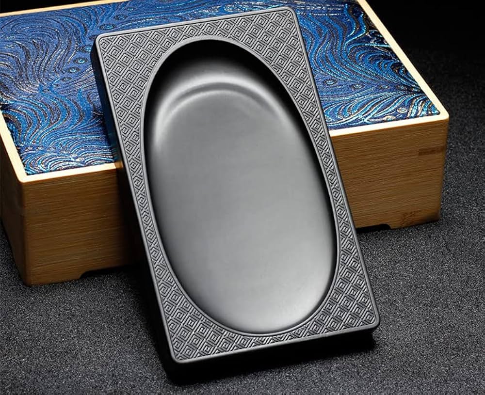 Amazon | 硯 中国有名な黄山に産するすずり 石質が優れている 黒 書道