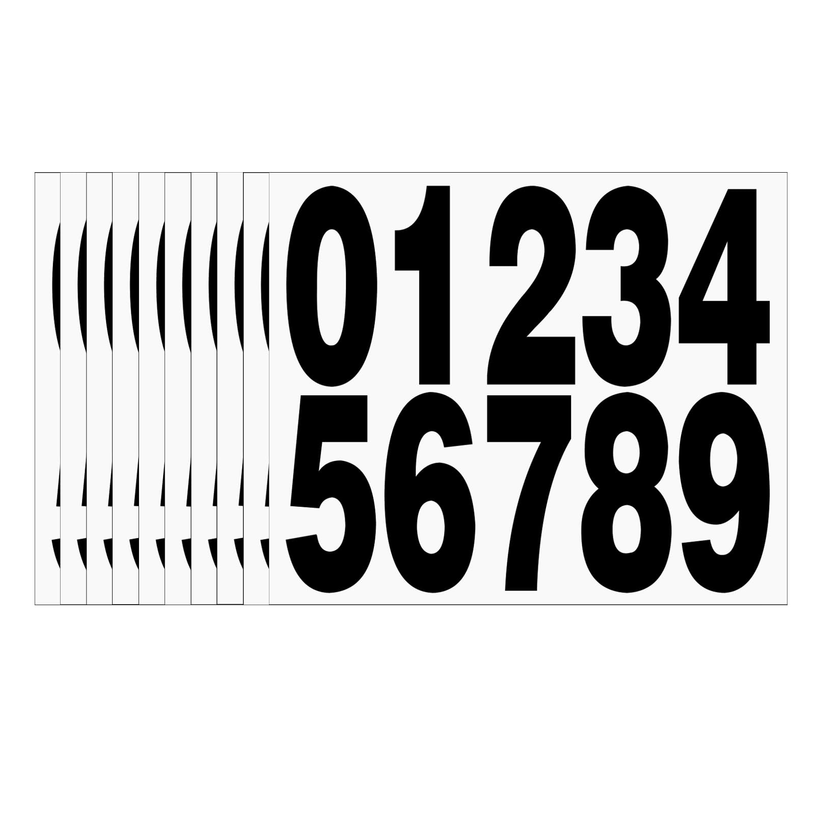 Amazon.co.jp: YFFSFDC 数字 シール 大きい 防水 10枚入り 耐候性 耐水