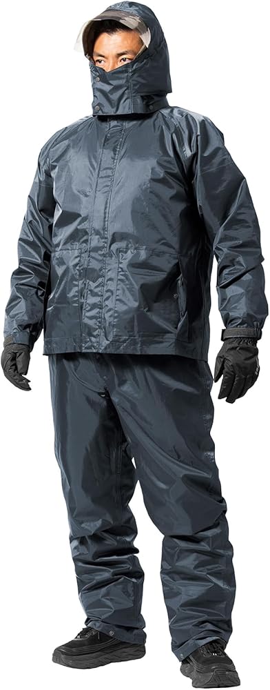 Amazon.co.jp: [マック] レインスーツ AS-5160 ネイビー M : ファッション