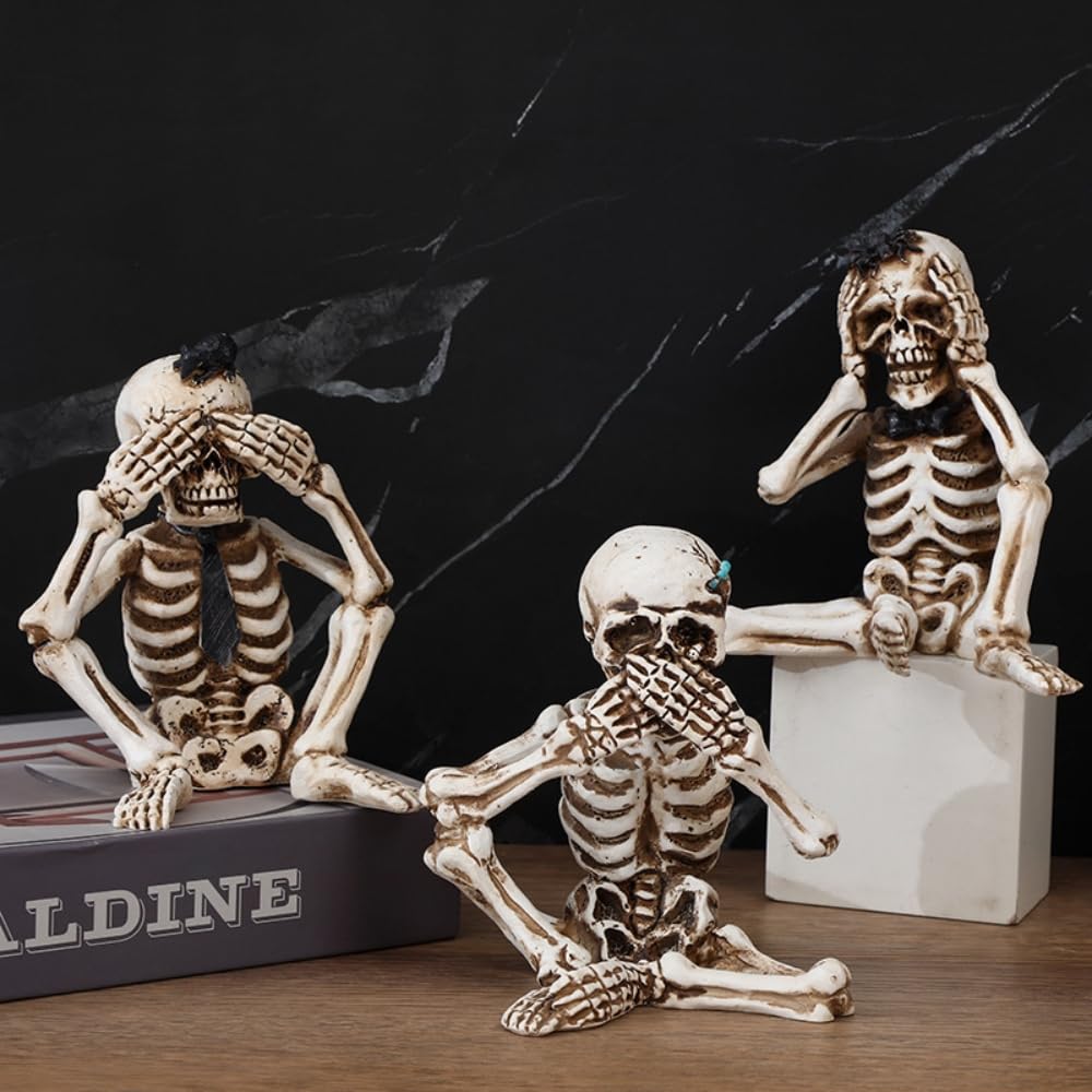 Amazon.co.jp: 1 セット ドクロ オーナメント スケルトン模型 骸骨