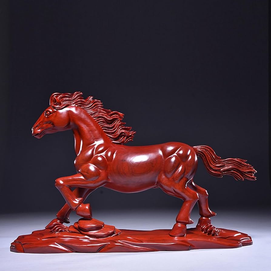 Amazon.co.jp: 置き物 赤 馬のモデル 馬の置物 30cm 中国の馬の像