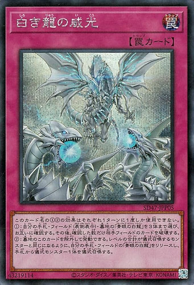 Amazon.co.jp: 遊戯王カード 白き龍の威光(シークレットレア