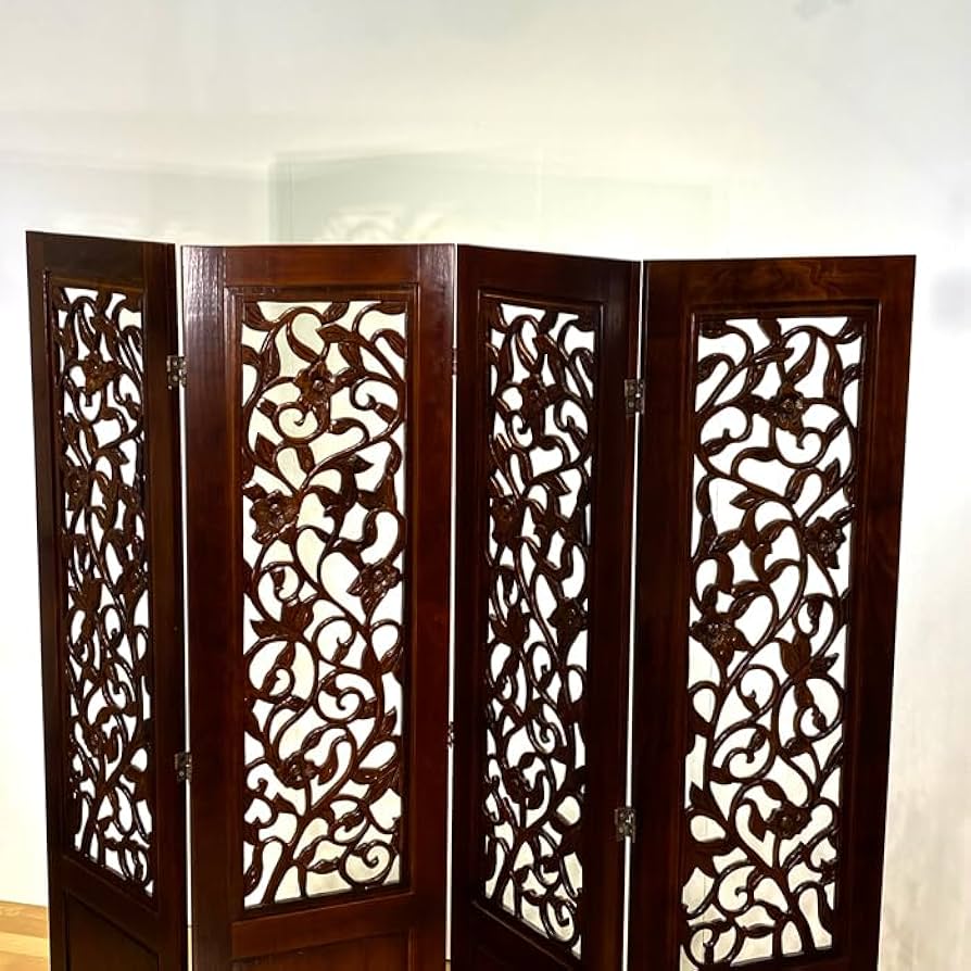 Amazon｜ウッドギャラリー樹 4連スクリーン パーテーション