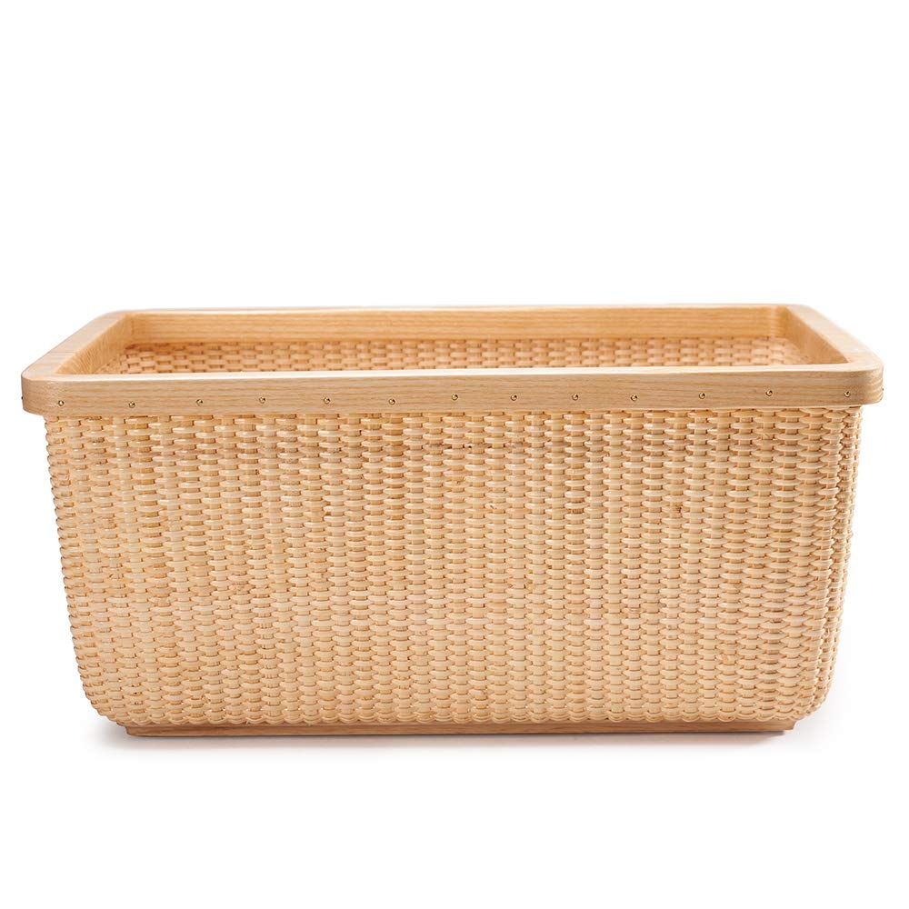 Amazon｜Teng Tian デスク収納 藤編み口の縦型バスケット小物収納卓上