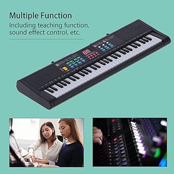 Amazon | 電子ピアノ 61鍵盤 キーボード 軽量スリム 初心者向け 充電式