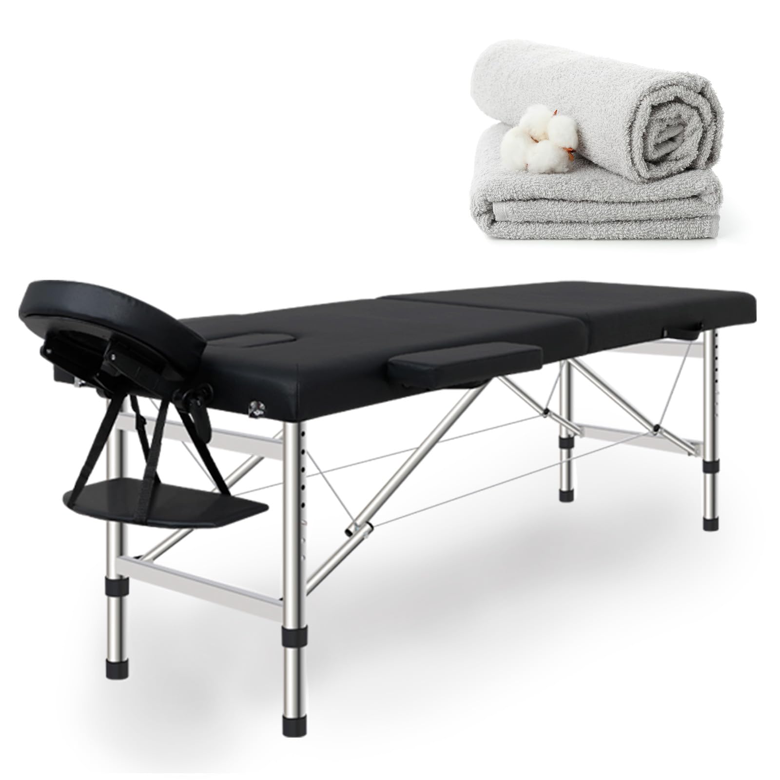 Amazon.co.jp: マッサージベッド 折りたたみ タオル3枚付 ヘッドレスト