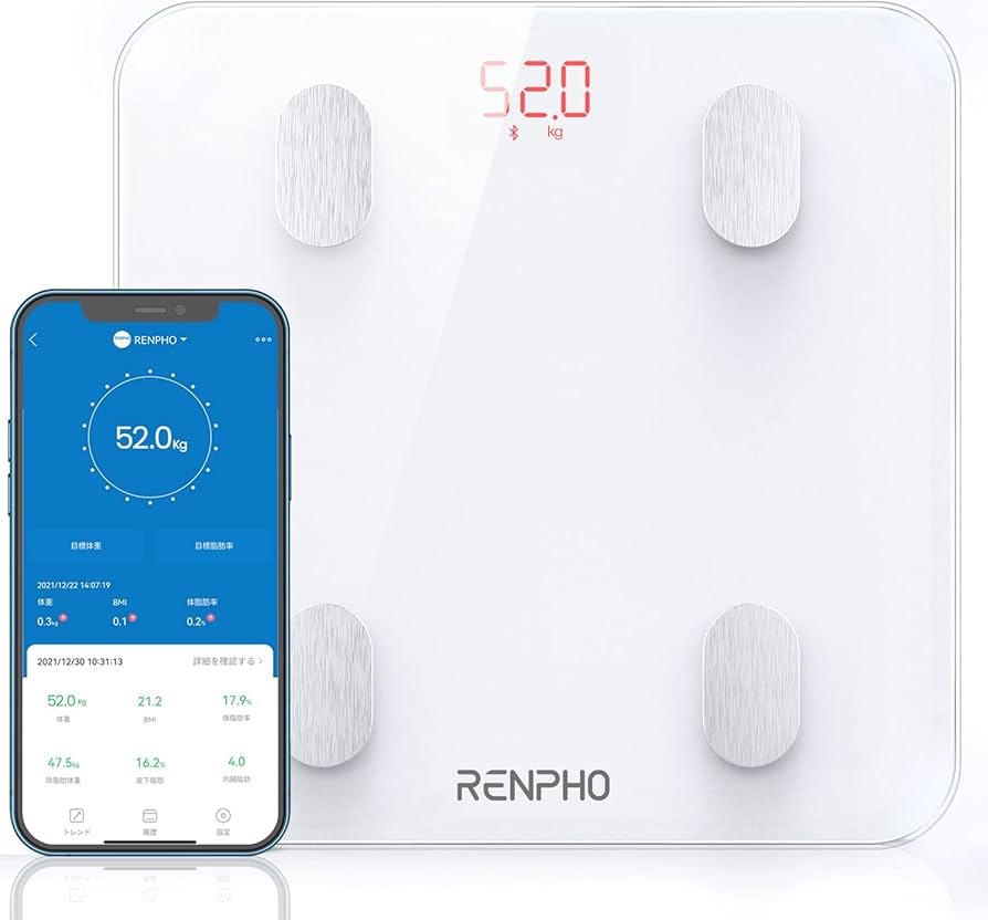 Amazon.co.jp: RENPHO レンフォ 体重計 体組成計 体脂肪計 高精度