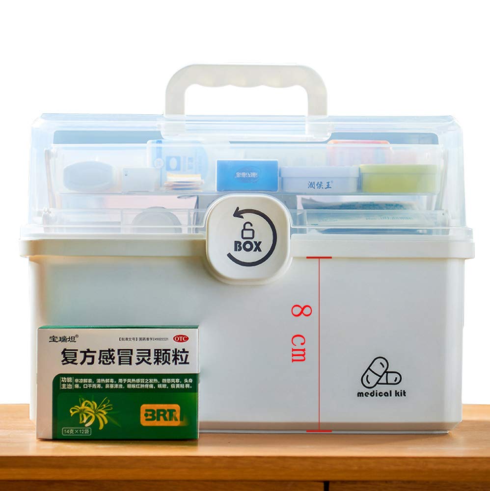 Amazon.co.jp: 救急箱・救急セット 大容量 薬箱 医薬品貯蔵ボックス 3