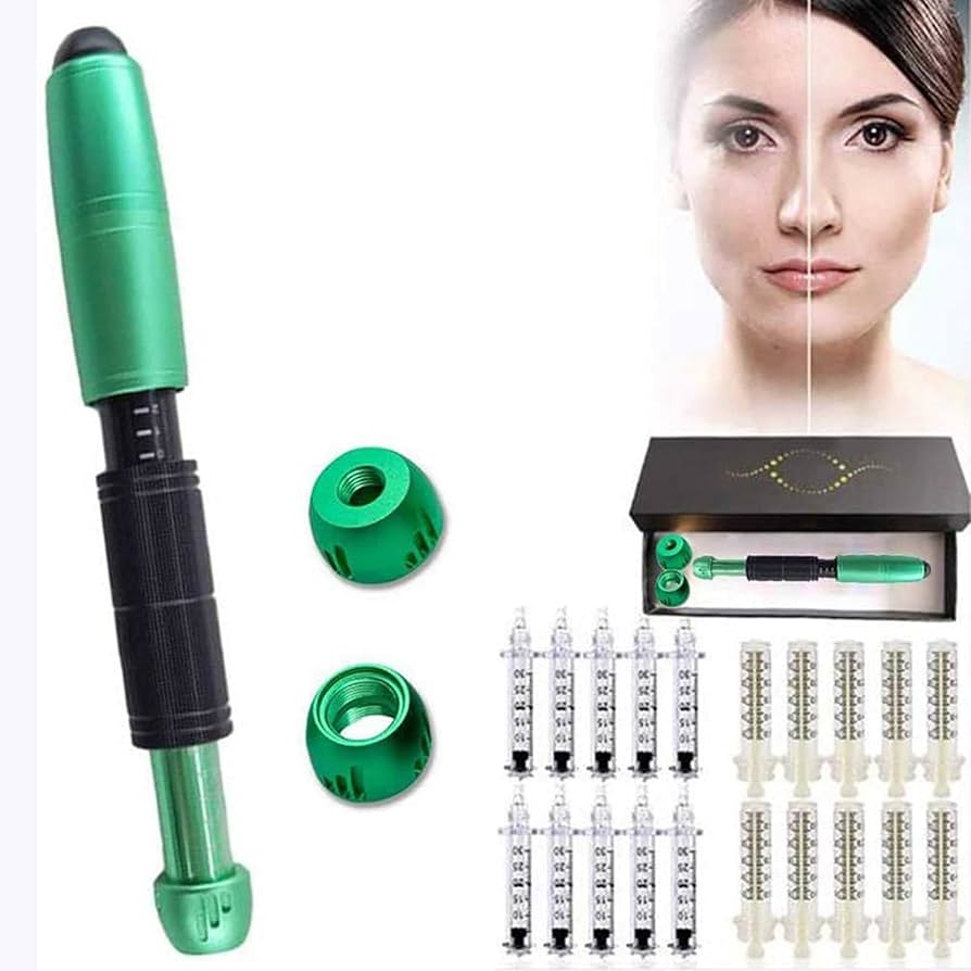 Amazon.co.jp: 2 In 1高圧ヒアルロン酸ペン、ツーヘッド0.3ml＆0.5ml