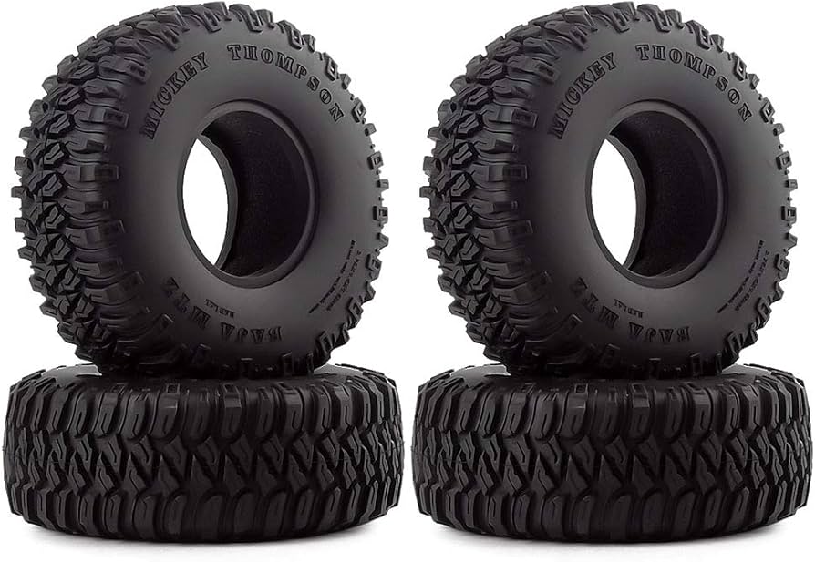 Amazon | INJORA 4個1.55インチソフトラバーホイールタイヤ1.55インチ