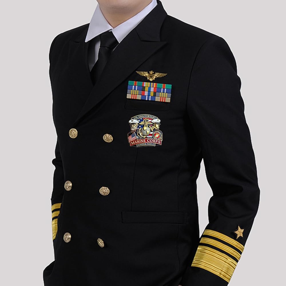 Amazon | 250周年記念 海兵隊ピン アメリカ海軍記念ピン 1775-2025 海