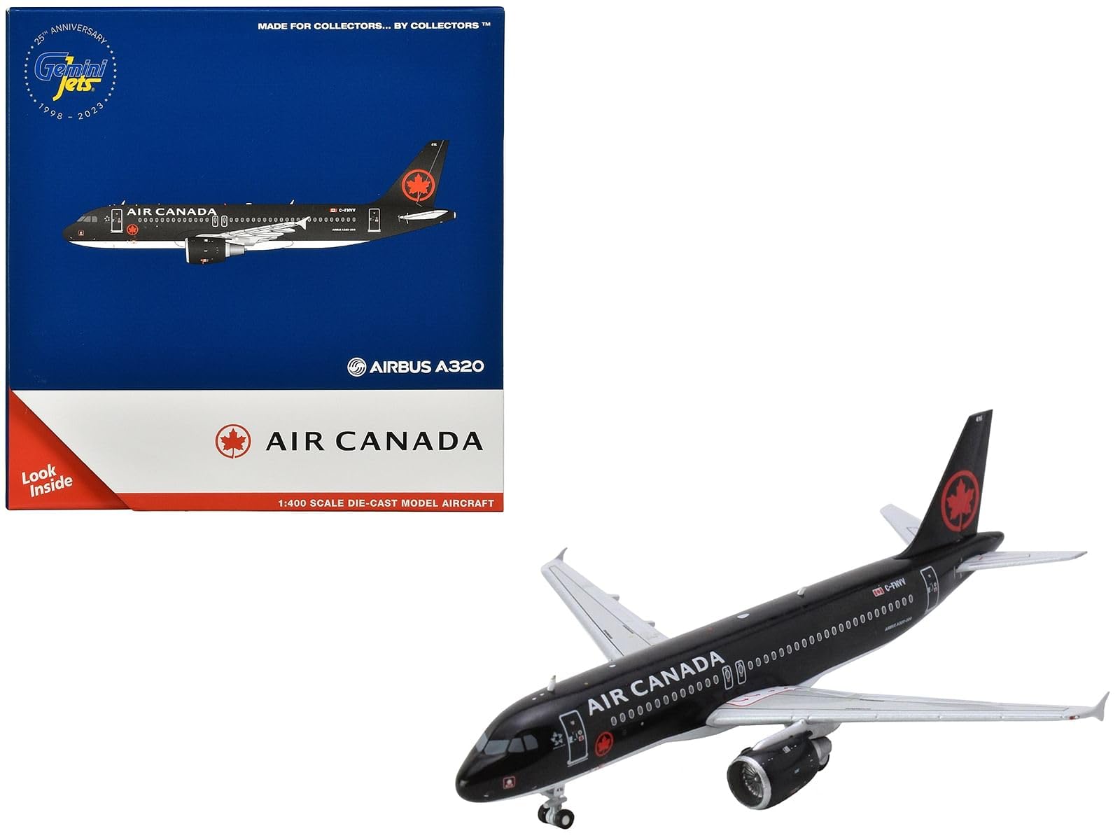 GeminiJets GJACA2255 Air Canada Jetz Airbus A320-200 C-FNVV; Scale