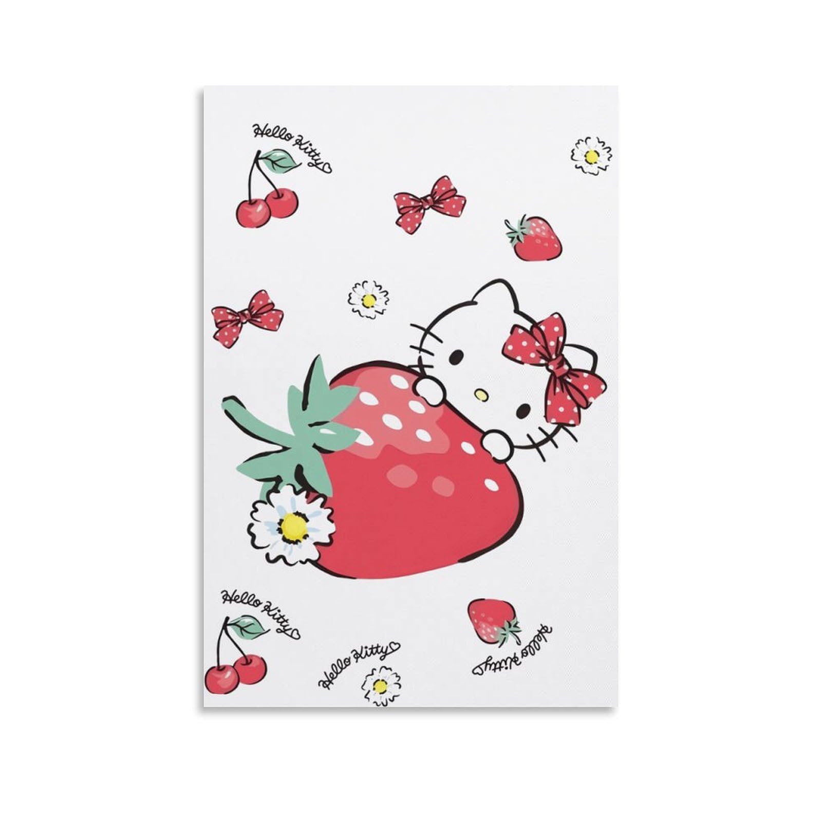 Amazon.co.jp: ハローキティ いちご アートポスター 飾り絵 かわいい