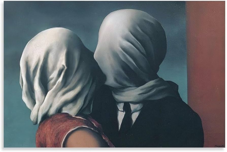 Amazon.co.jp: Rene Magritte ルネ・マグリット 《恋人たち》 ポスター