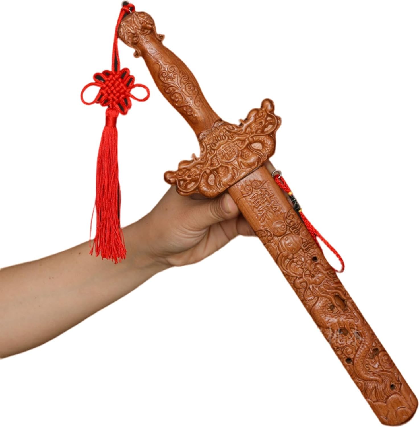 Amazon.co.jp: 木剣 桃木剣 龍剣 宝剣 法剣 木刀 天然木剑 風水桃木の