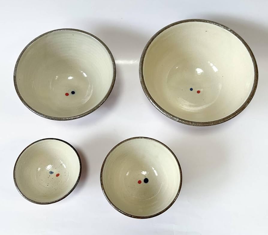 Amazon | フルセット 沖縄 幸陶器 やちむん 花笠マカイ 4種類セット 3