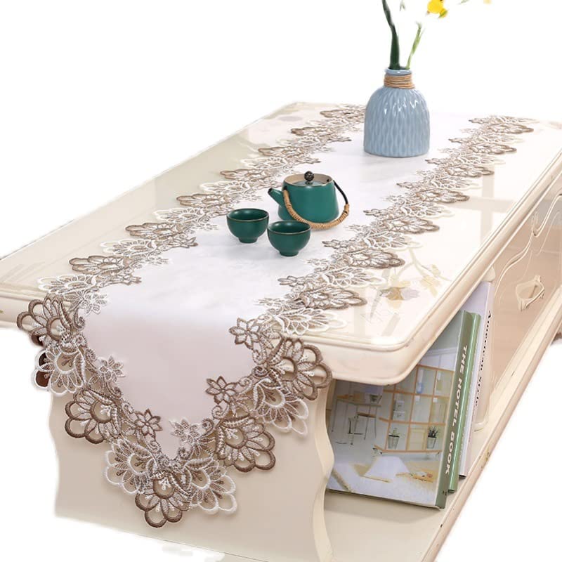 Amazon.co.jp: ダイニングテーブル用テーブルランナー， ベージュ