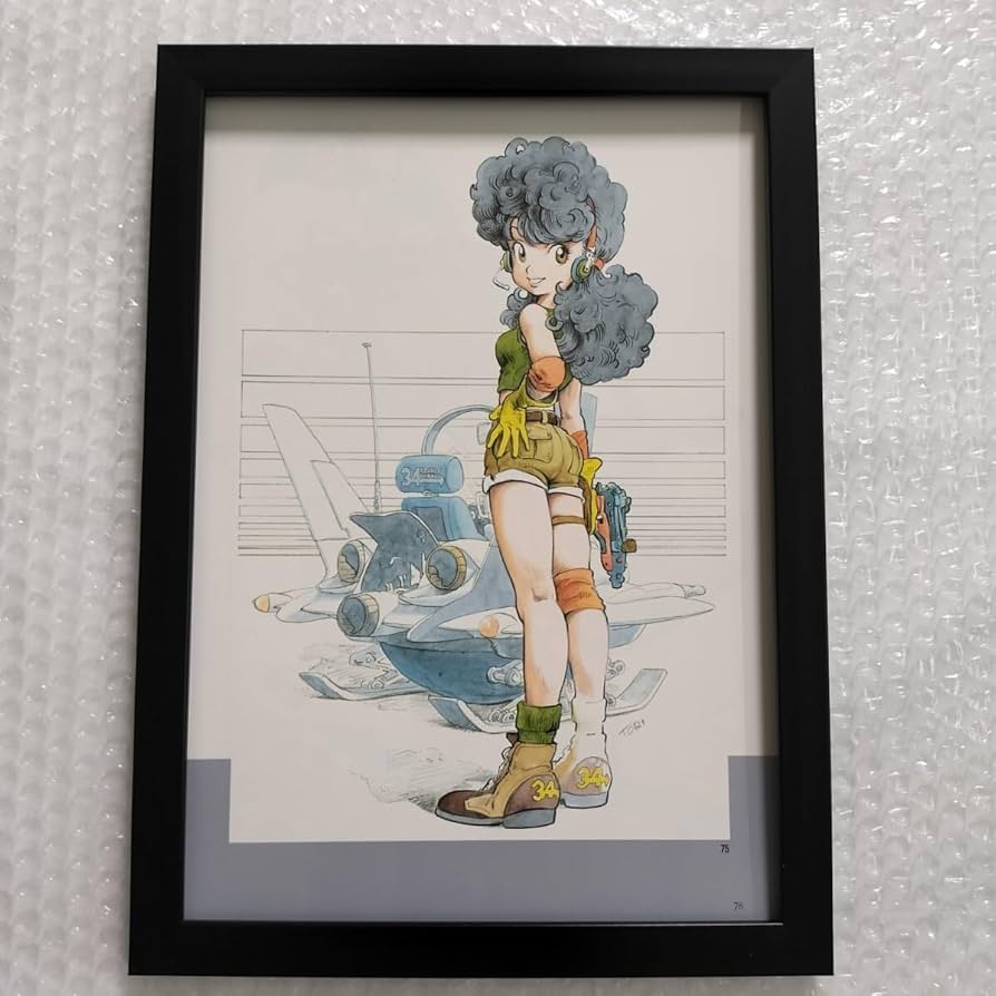 Amazon.co.jp: 鳥山明□イ □メカ 美少女□額入り□A4サイズ 額装品