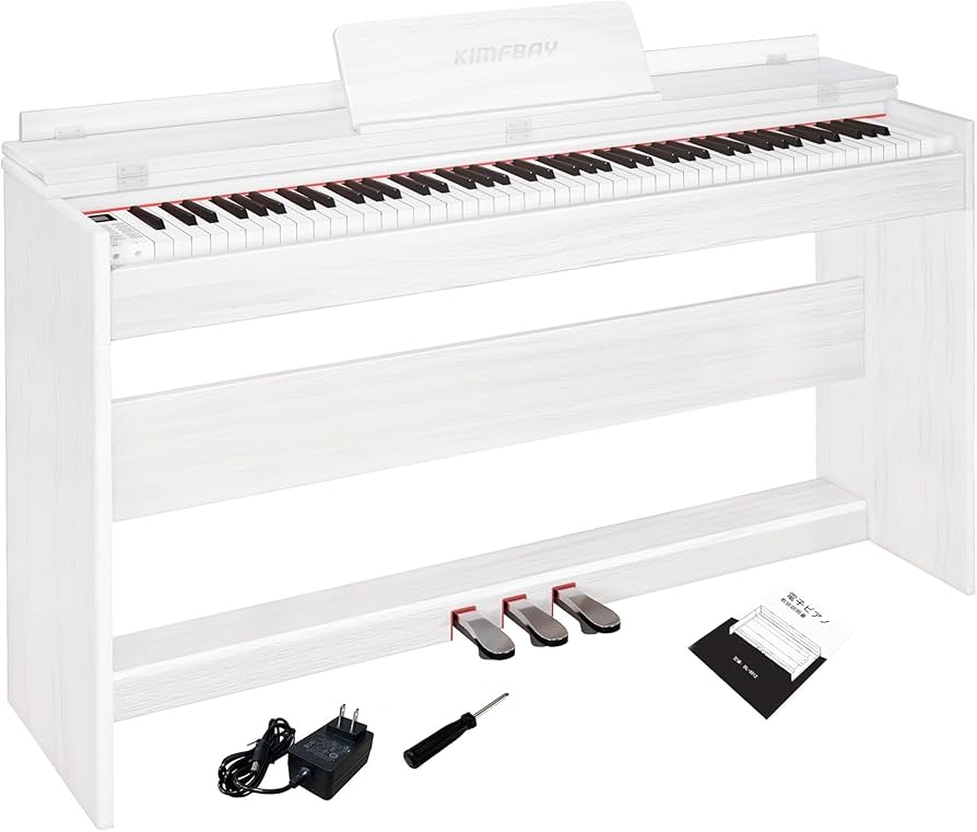 Amazon | KIMFBAY 電子ピアノ 88鍵盤 ハンマーアクション鍵盤 木製