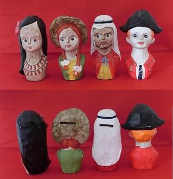 Amazon.co.jp: 大阪万博記念ノベルティー 世界民族貯金箱 24個 名古屋