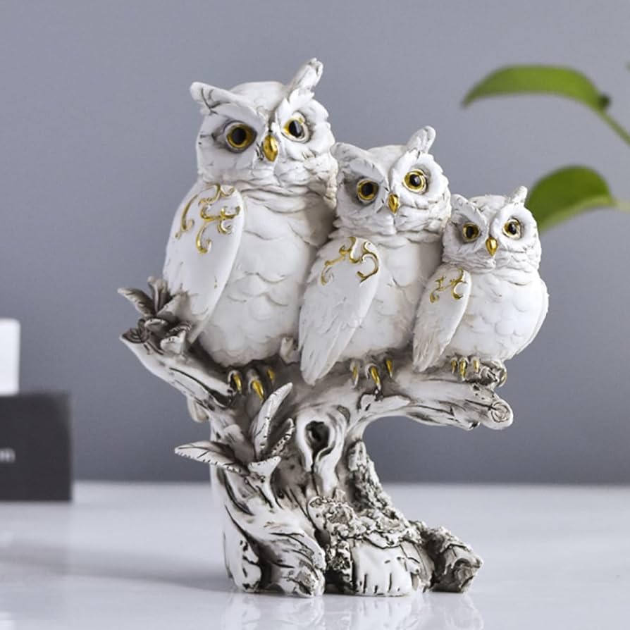 Amazon.co.jp: JAnjiaLxY ふくろう 置物 オブジェ 卓上 おしゃれ 樹脂