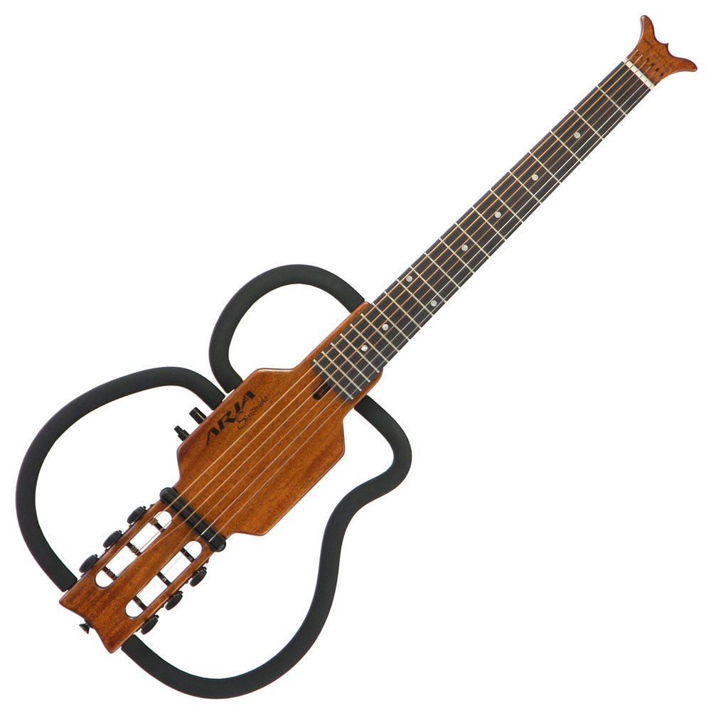 Aria AS-101S Sinsonido Steel String Silent and Travel Guitar