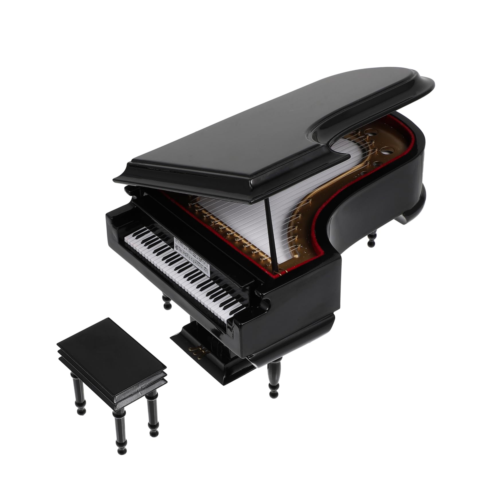 Amazon.co.jp: 1個 グランドピアノの模型 黒グピアノとケース ドール