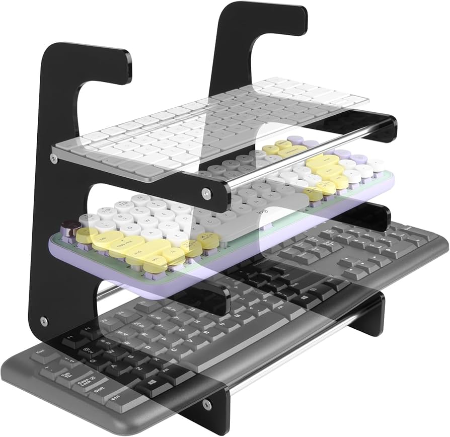 Amazon.co.jp: キーボード収納ラック、キーボードディスプレイスタンド