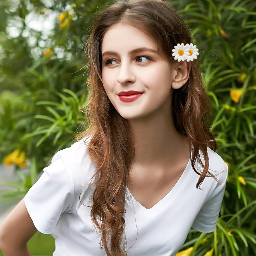 Amazon.co.jp: デイジーヘアクリップ、フラワーヘアピン デイジーヘア