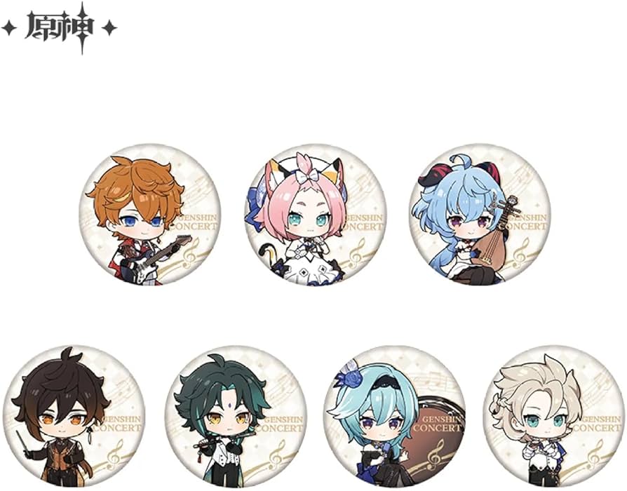 Amazon.co.jp: 原神（げんしん）塵世華章シリーズ ちびキャラ 缶バッジ