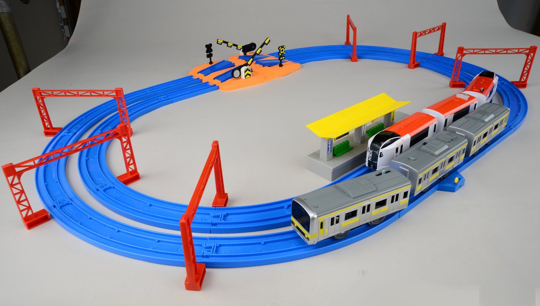 Amazon | プラレール 駅とつながる 複線レールセット | レール | おもちゃ