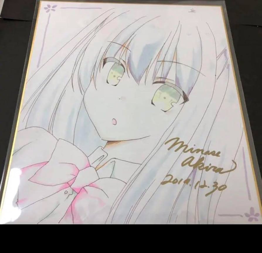 Amazon.co.jp: 水瀬先生 直筆イラストサイン色紙 : 文房具・オフィス用品