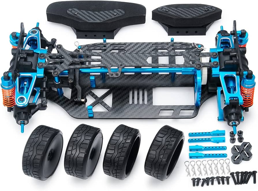 Amazon.co.jp: RCHUBAM メタルカーボンシャーシフレームキット 1/10