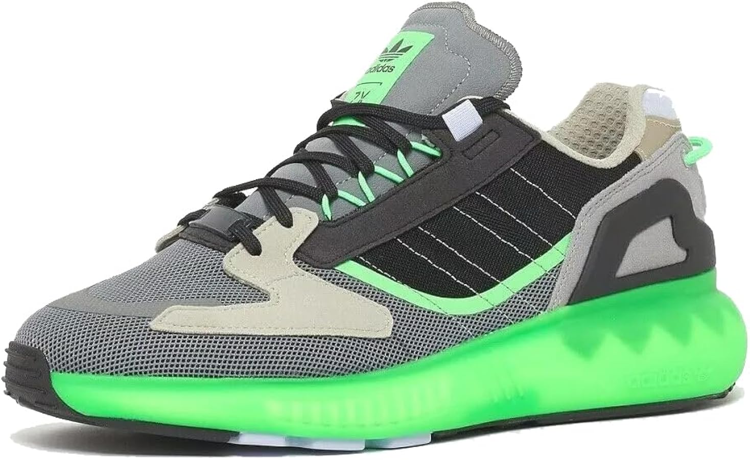 Amazon.com | adidas Mens ZX 5K Boost Shoes, Grey Screaming Green