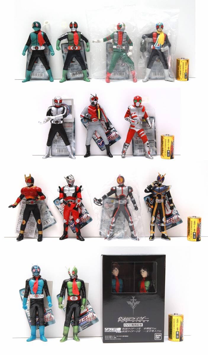 Amazon.co.jp: ソフビ魂 15体 旧1号 旧2号 V3 ライダーマン スーパー1