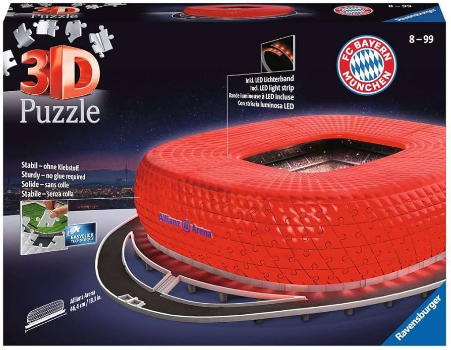 Ravensburger - 3D Puzzle 216 Games Stade Allianz Arena Illuminated