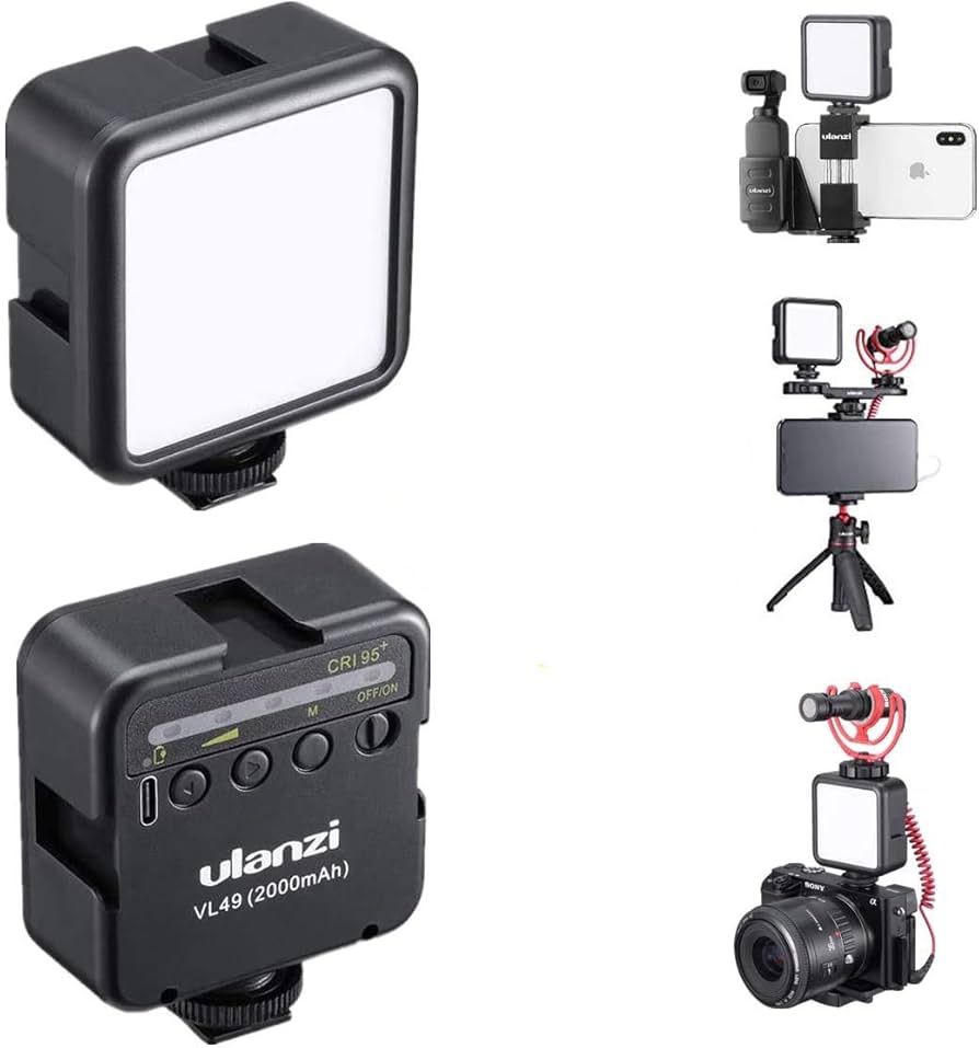 Amazon | LEDビデオライト カメラライト Ulanzi VL49 充電式 2000mAh