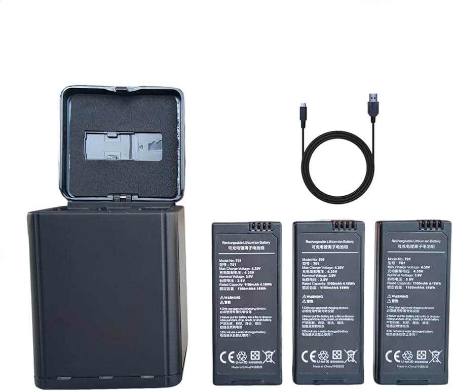 Amazon | Ryze Tech DJI Tello バッテリー用 1100mAh 3個 + USB Speed