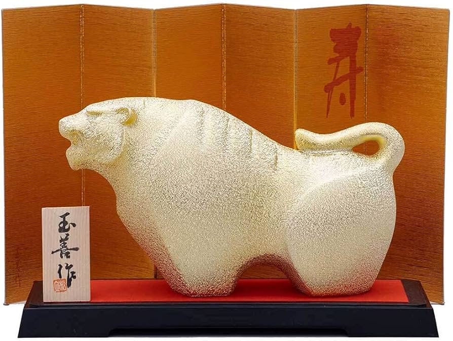 Amazon.co.jp: 干支 午 置物 馬 うま 2026年/ パール金（特大） /粗品