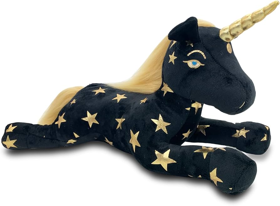 Amazon.co.jp: JoyAmigo ぬいぐるみ ユニコーン ブラック 動物の